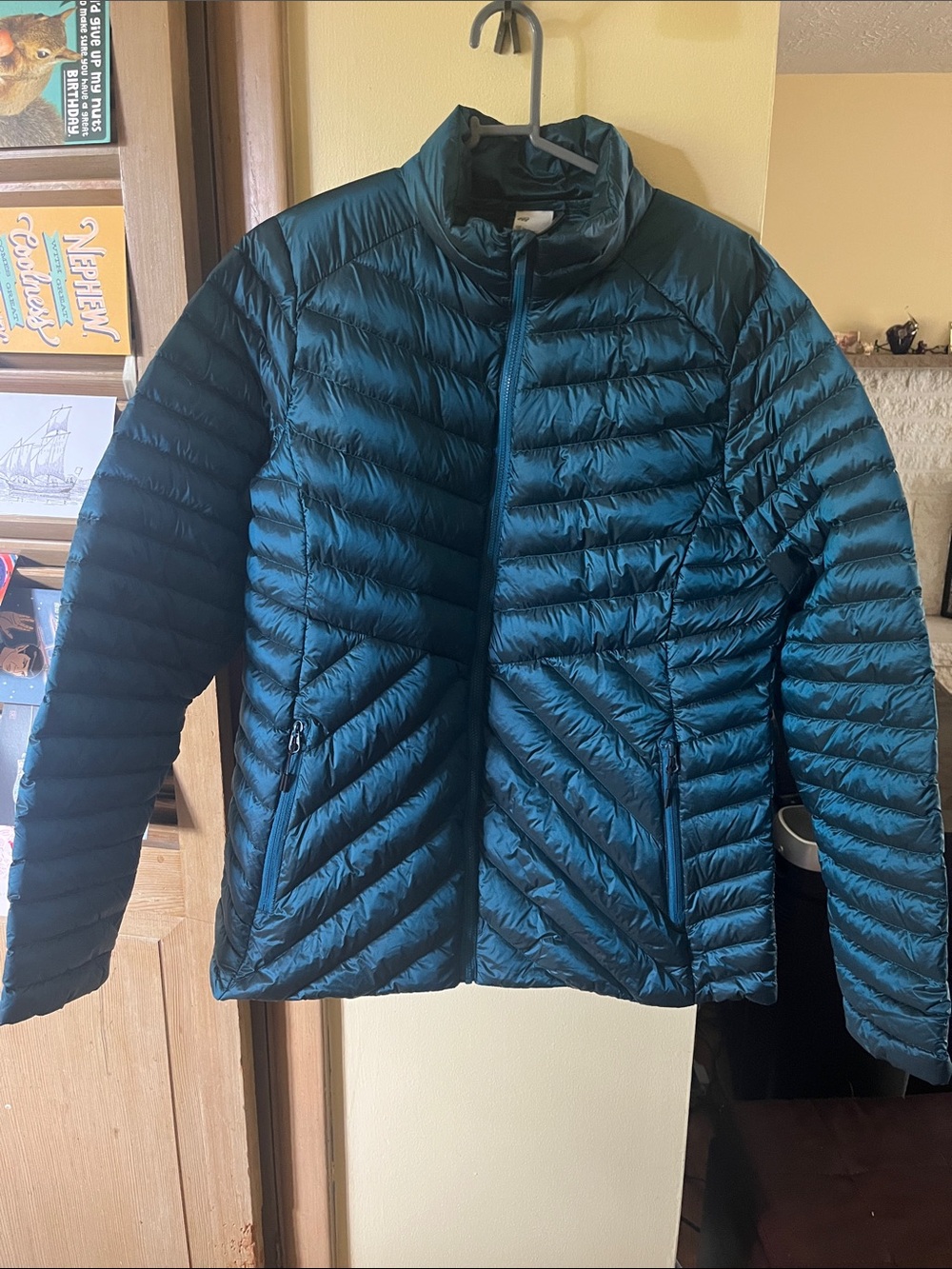 all in motion Teal Blue Quilted Puffer Jacket